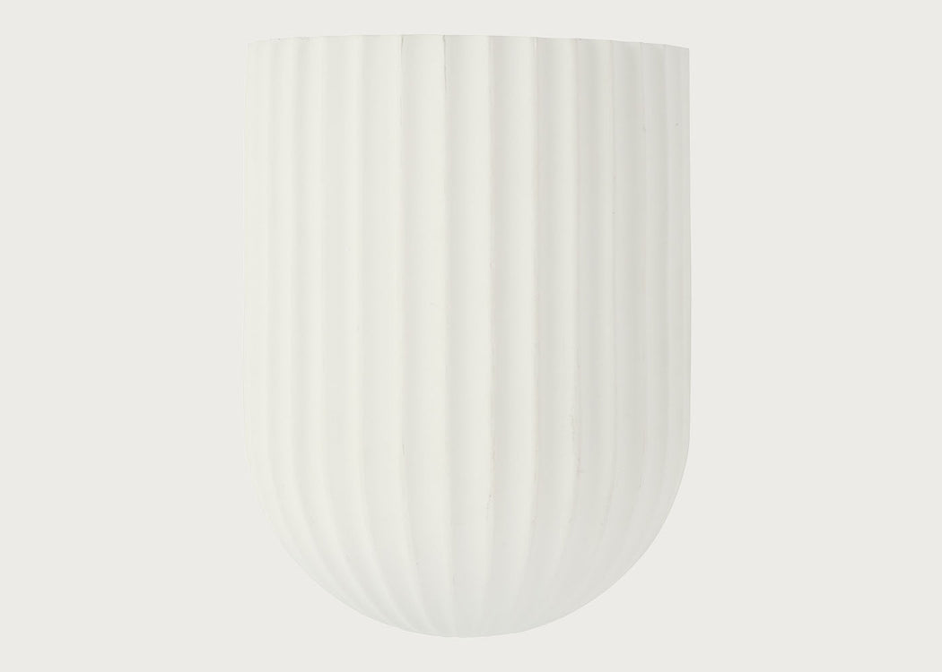 Larkin Fluted Plaster Wall Light Cone