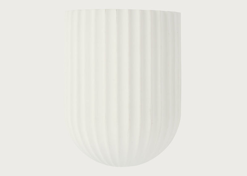 Larkin Fluted Plaster Wall Light Cone