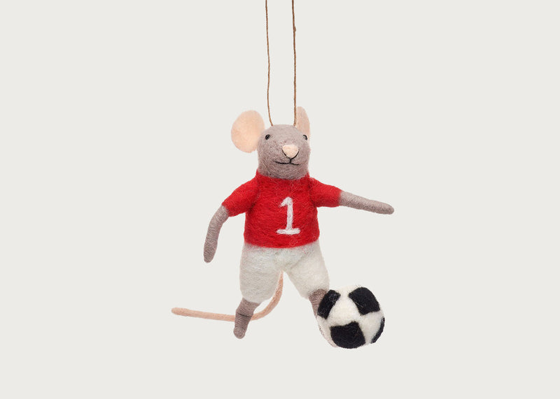 Football Mouse Felt Hanging Decoration