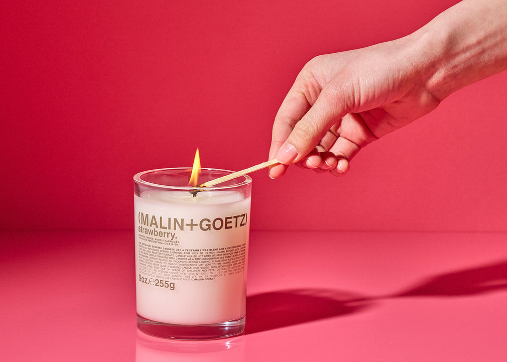 Strawberry Scented Glass Candle