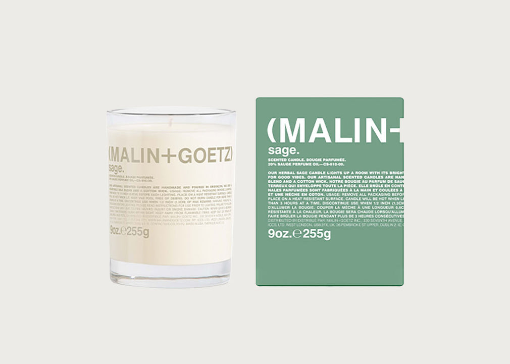 Sage Scented Glass Candle