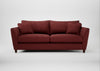 Torino 4 Seater Sofa Capelo Linen-Cotton Etruscan Red / Walnut Stained