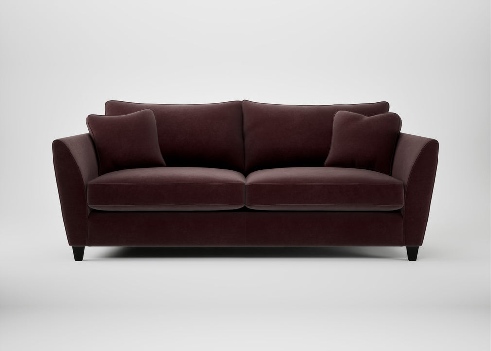 Torino 4 Seater Sofa Smart Luxe Velvet Acorn / Black