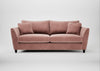 Torino 4 Seater Sofa Smart Luxe Velvet Dusky Pink / Black
