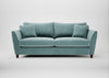 Torino 4 Seater Sofa Smart Luxe Velvet Mineral Blue / Walnut Stained