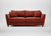 Torino 4 Seater Sofa Smart Luxe Velvet Tawny / Walnut Stained
