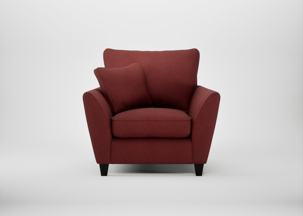 Torino Armchair Capelo Linen-Cotton Etruscan Red / Black
