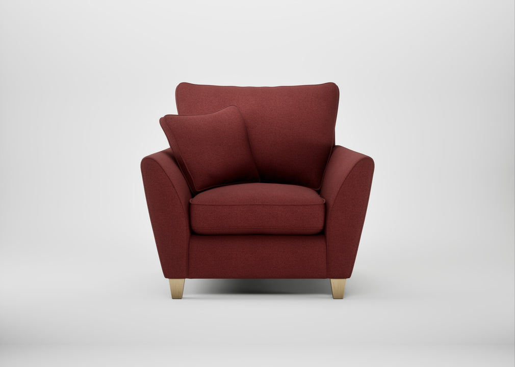 Torino Armchair Capelo Linen-Cotton Etruscan Red / Natural