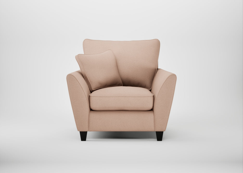 Torino Armchair Capelo Linen-Cotton Rosedale / Black
