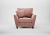 Torino Armchair Smart Luxe Velvet Dusky Pink / Black