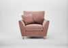 Torino Armchair Smart Luxe Velvet Dusky Pink / Natural