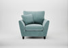 Torino Armchair Smart Luxe Velvet Mineral Blue / Black
