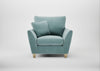 Torino Armchair Smart Luxe Velvet Mineral Blue / Natural