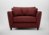Torino Loveseat Capelo Linen-Cotton Etruscan Red / Black