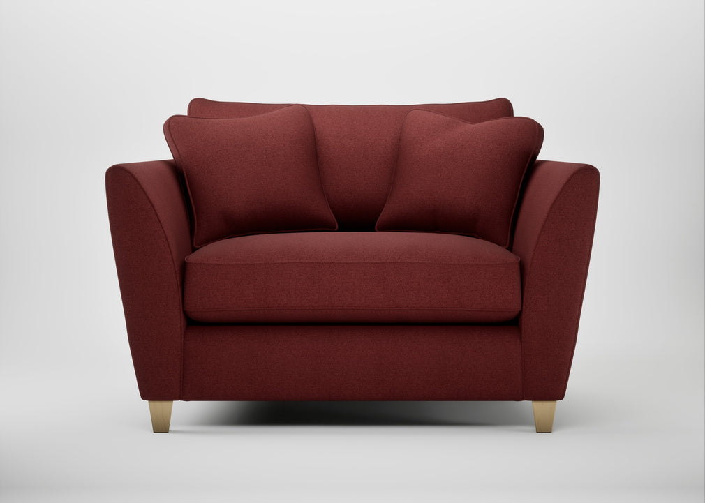 Torino Loveseat Capelo Linen-Cotton Etruscan Red / Natural