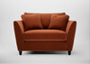 Torino Loveseat Cotton Velvet Russet / Black