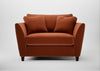 Torino Loveseat Cotton Velvet Russet / Walnut Stained
