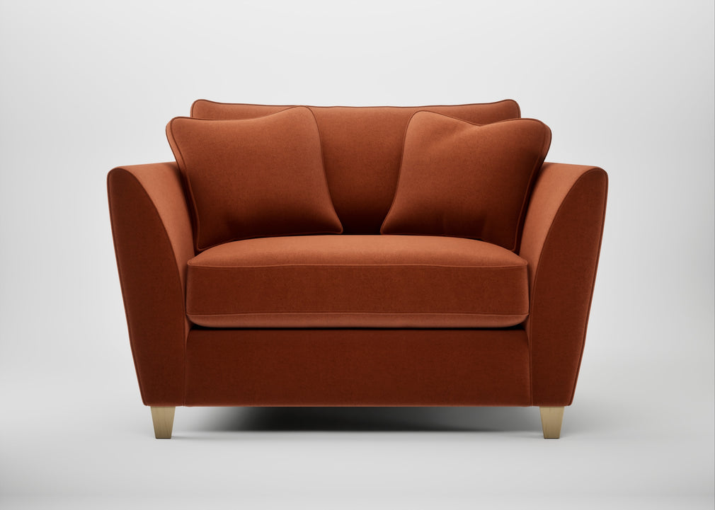Torino Loveseat Cotton Velvet Russet / Natural
