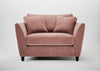 Torino Loveseat Smart Luxe Velvet Dusky Pink / Black