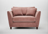 Torino Loveseat Smart Luxe Velvet Dusky Pink / Walnut Stained
