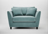 Torino Loveseat Smart Luxe Velvet Mineral Blue / Black