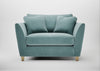 Torino Loveseat Smart Luxe Velvet Mineral Blue / Natural