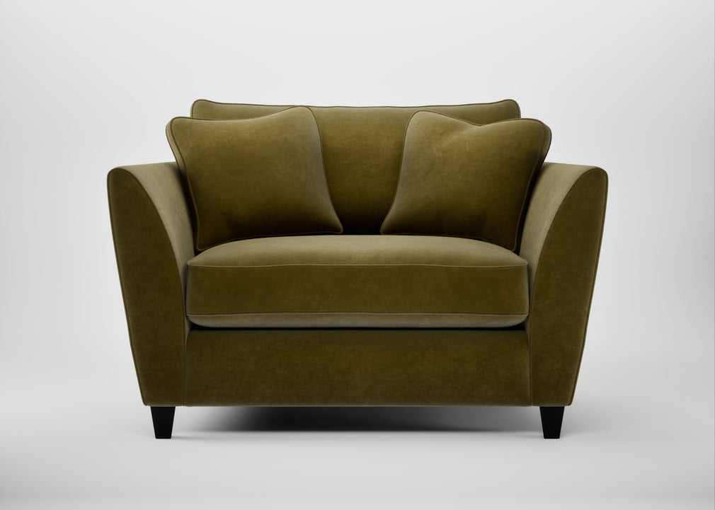 Torino Loveseat Smart Luxe Velvet Peridot / Black