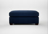 Torino Footstool Broad Weave Lagoon / Walnut Stained