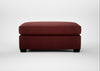Torino Footstool Capelo Linen-Cotton Etruscan Red / Black