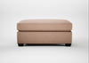 Torino Footstool Capelo Linen-Cotton Rosedale / Black