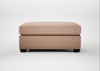 Torino Footstool Capelo Linen-Cotton Rosedale / Walnut Stained