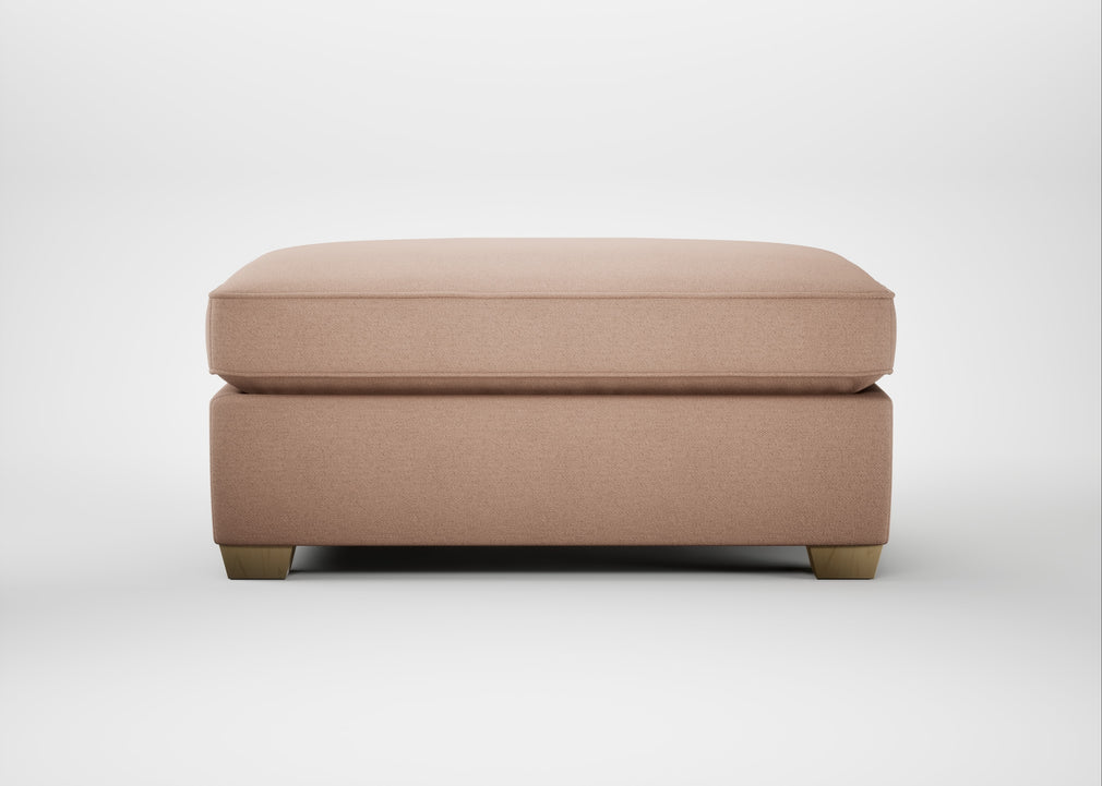 Torino Footstool Capelo Linen-Cotton Rosedale / Natural