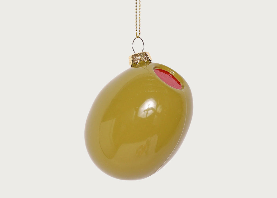 Glass Olive Bauble