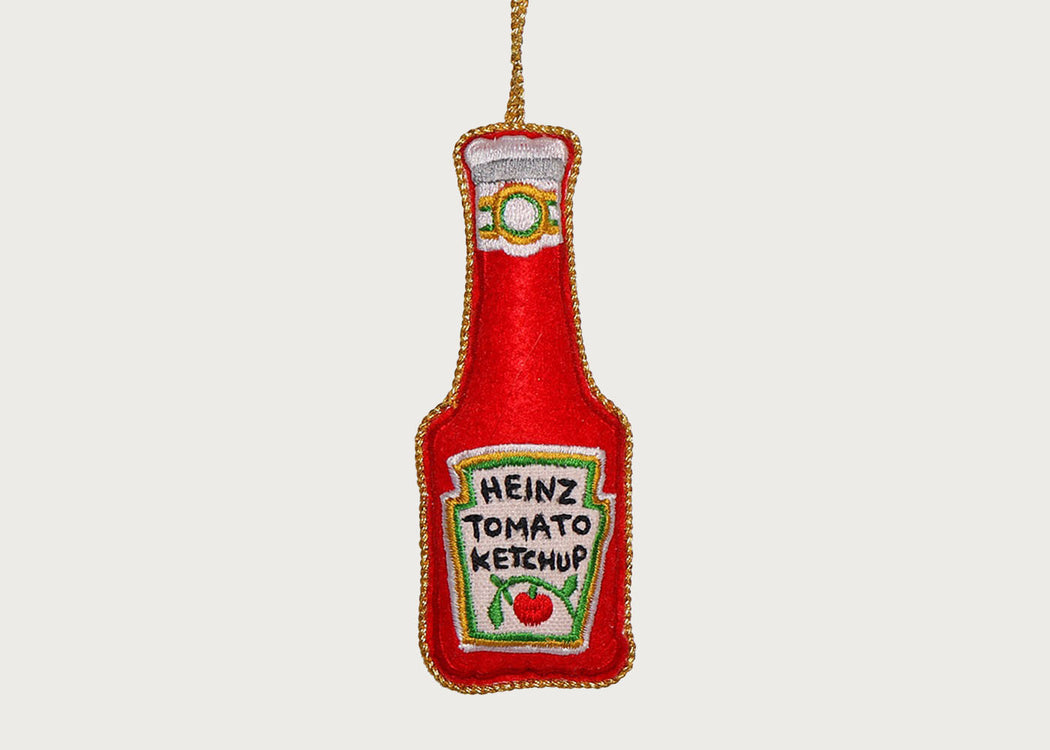 Ketchup Bottle Embroidered Decoration