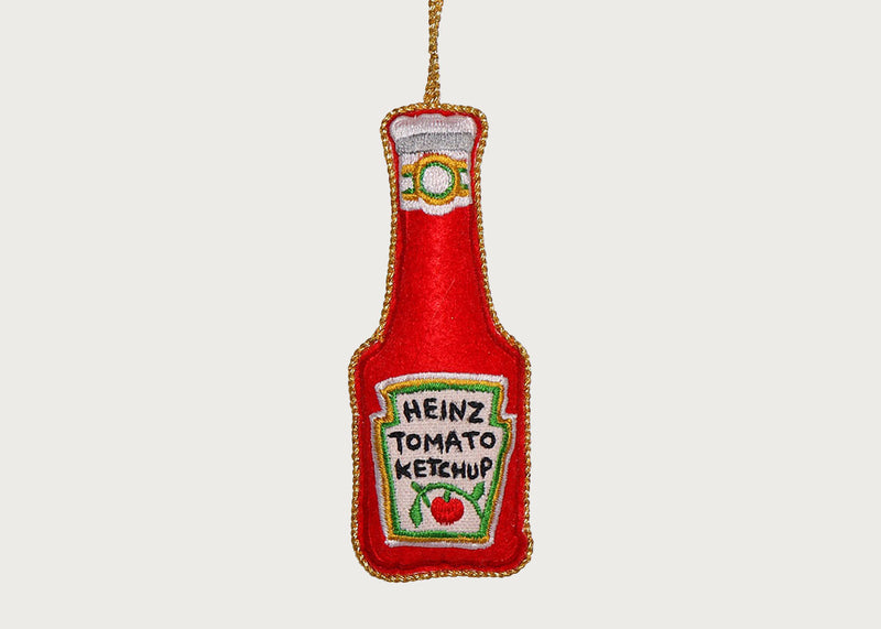Ketchup Bottle Embroidered Decoration