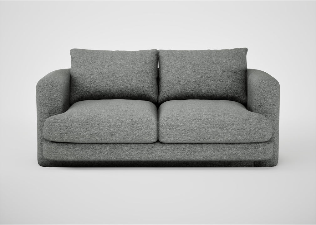 Rafi 2 Seater Sofa Boucle Steel