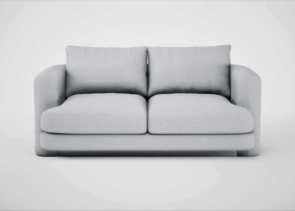 Rafi 2 Seater Sofa Broad Weave Tin