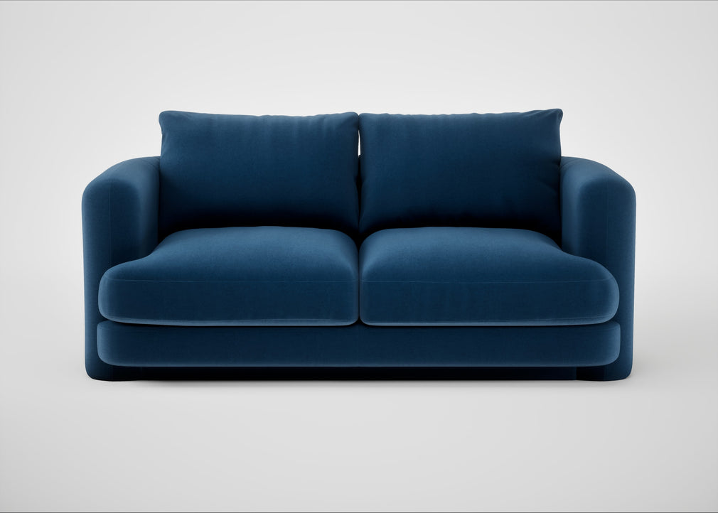 Rafi 2 Seater Sofa Cotton Velvet Petrol