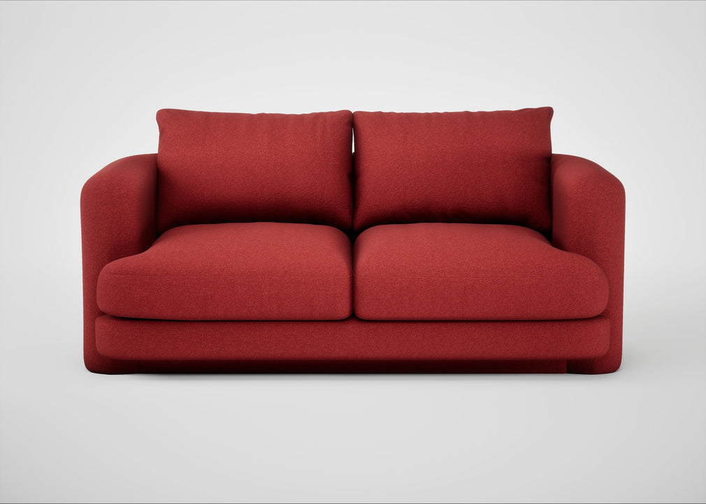 Rafi 2 Seater Sofa Melton Wool Red Oxide