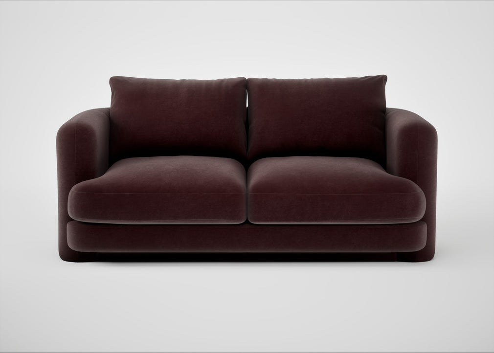 Rafi 2 Seater Sofa Smart Luxe Velvet Acorn