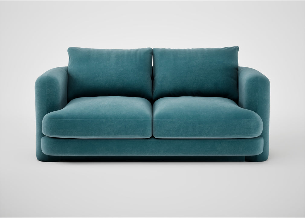 Rafi 2 Seater Sofa Smart Luxe Velvet Airforce Blue