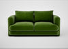 Rafi 2 Seater Sofa Smart Luxe Velvet Grass