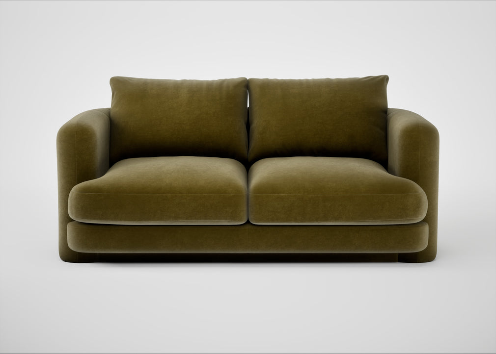 Rafi 2 Seater Sofa Smart Luxe Velvet Peridot
