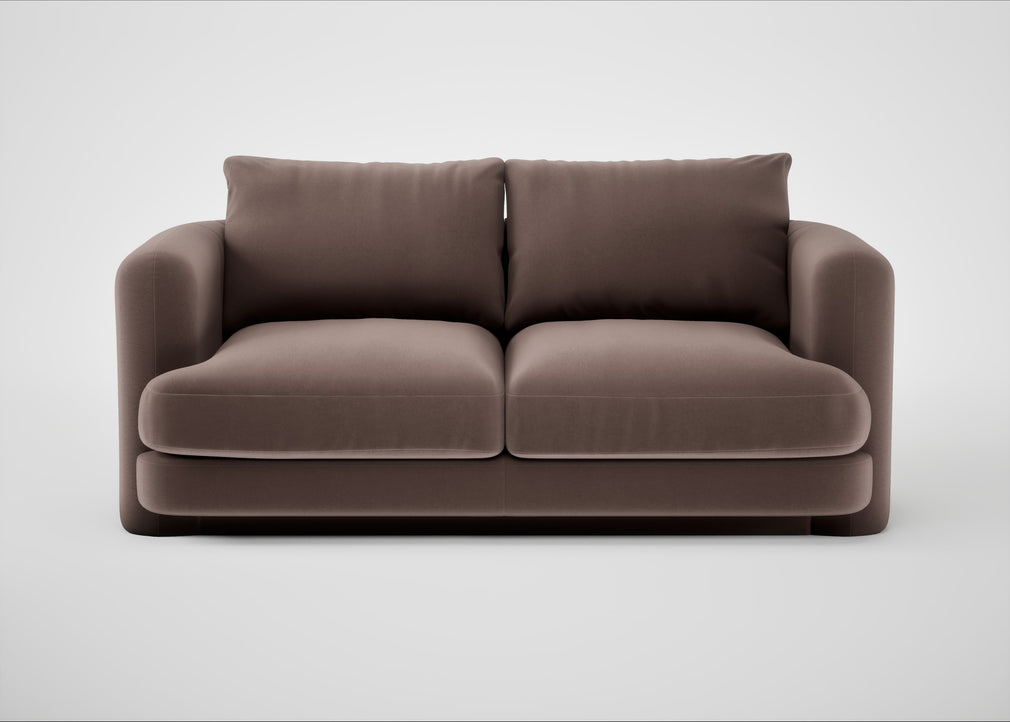 Rafi 2 Seater Sofa Smart Velvet Mouse