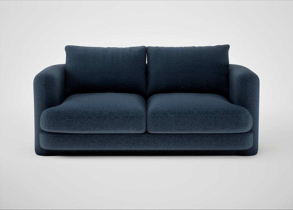 Rafi 2 Seater Sofa Boucle Velvet Space