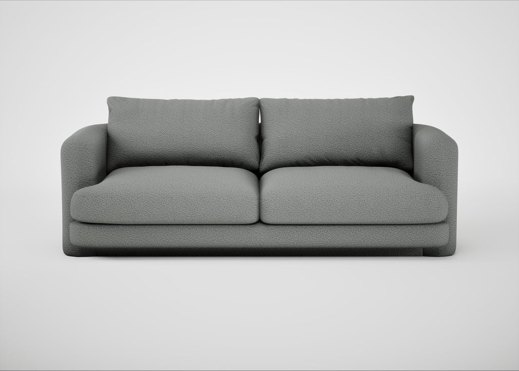 Rafi 3 Seater Sofa Boucle Steel