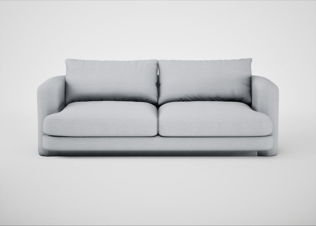 Rafi 3 Seater Sofa Broad Weave Tin