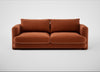 Rafi 3 Seater Sofa Cotton Velvet Russet