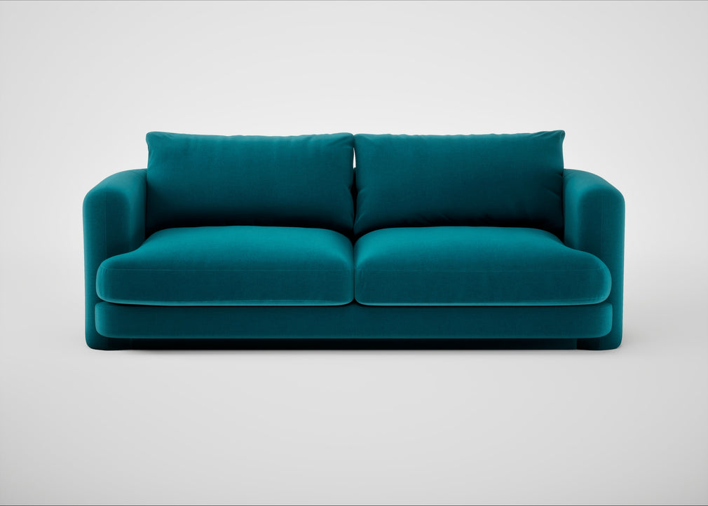 Rafi 3 Seater Sofa Cotton Velvet Teal