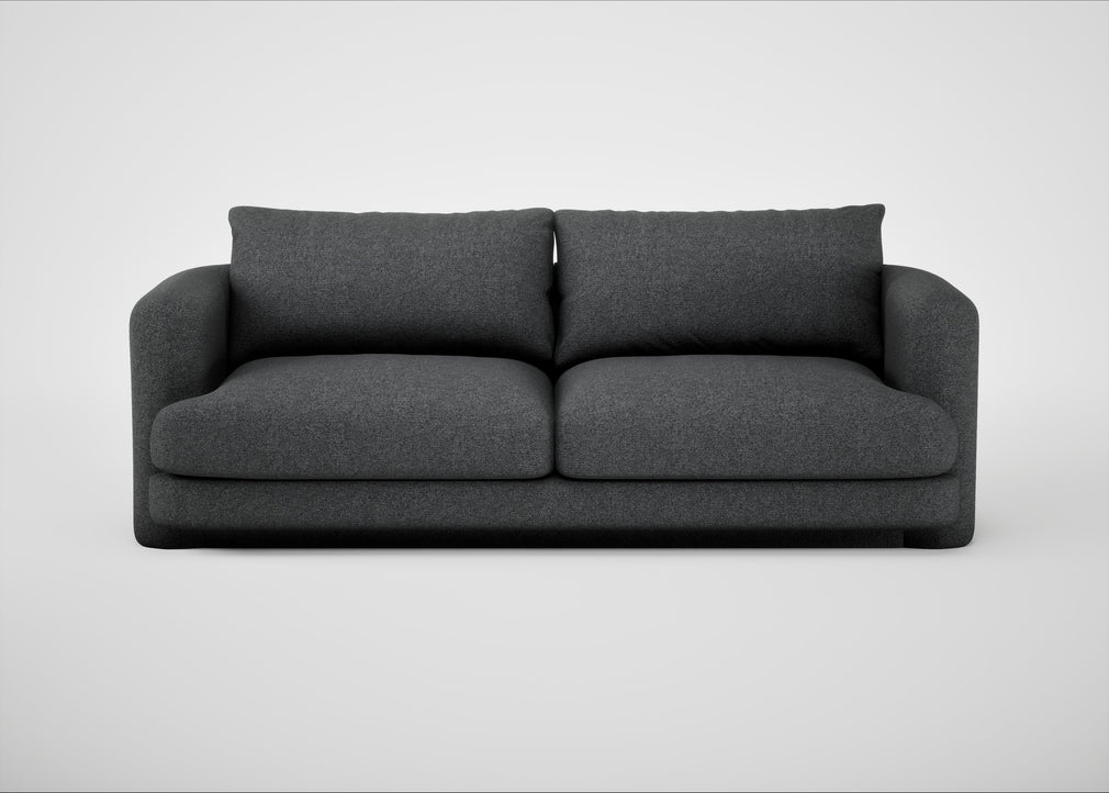 Rafi 3 Seater Sofa Melton Wool Granite